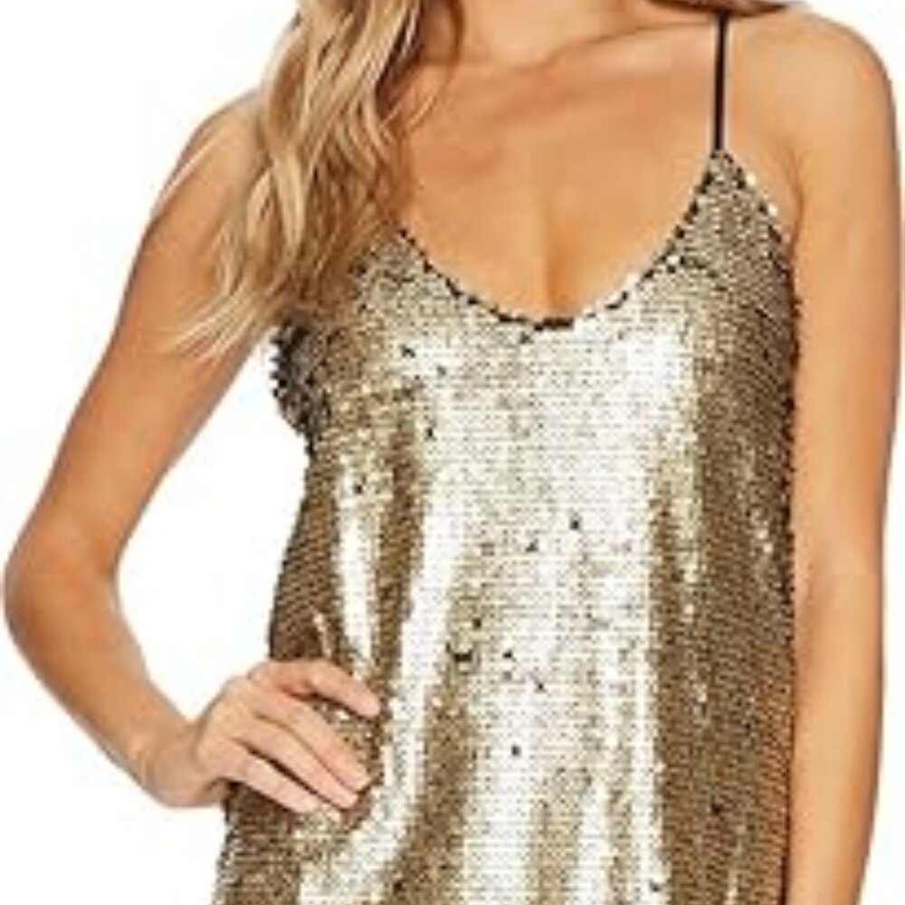 NWT Bishop & Young Sequin Shift Dress